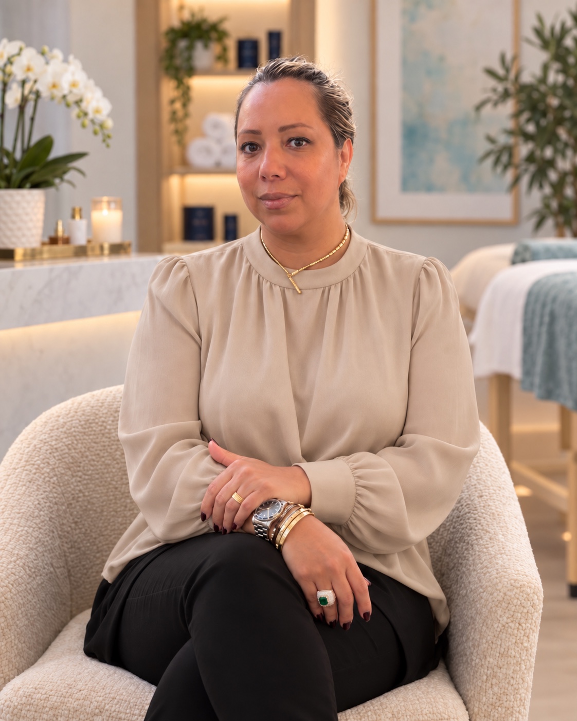 Maria Figueroa, Owner and Licensed Esthetician at Buddha Beauty Spa